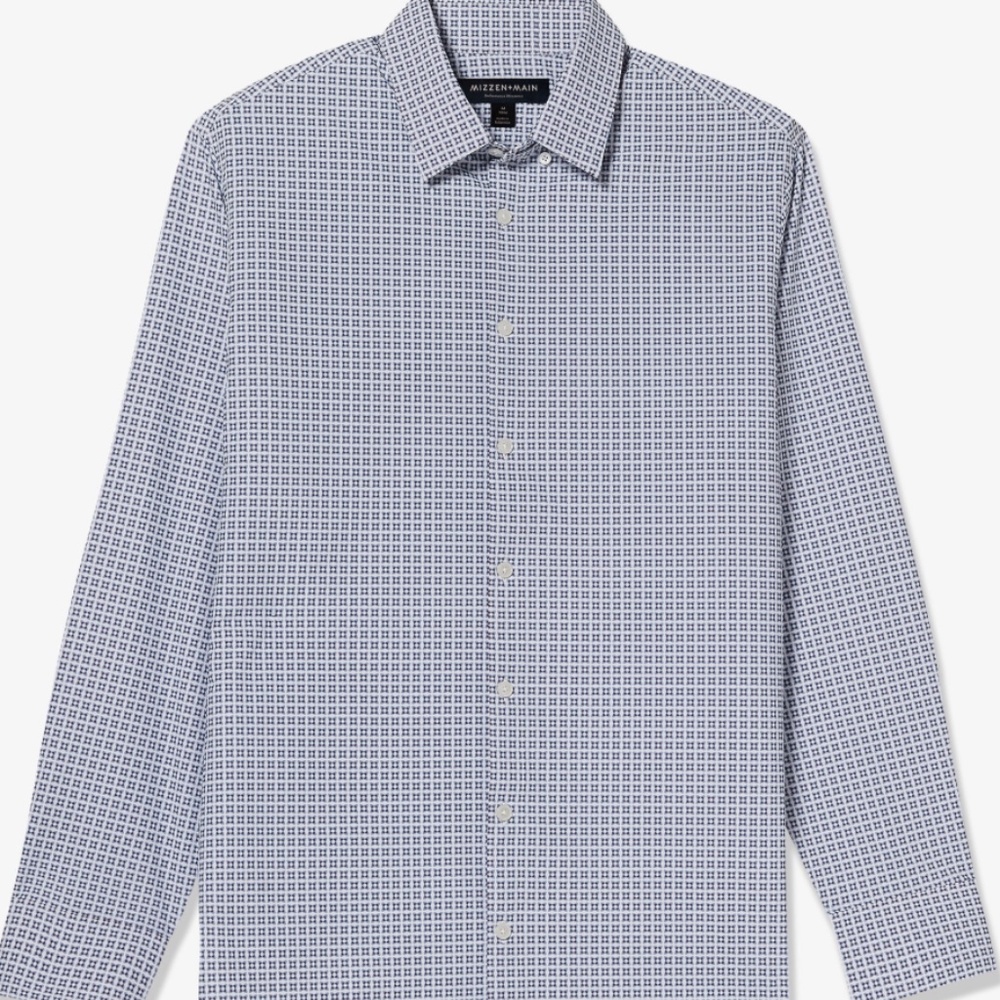 Mizzen and Main Blue Button Down Dress Shirt